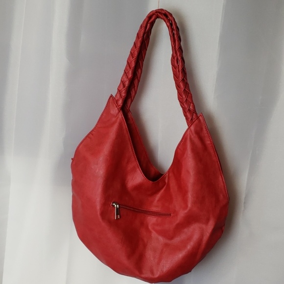 Distressed red vintage style purse a41 - Picture 3 of 6